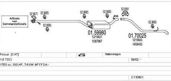 Mts C110601007773 Exhaust system C110601007773