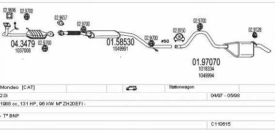 Mts C110615008340 Exhaust system C110615008340