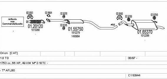  C110644008081 Exhaust system C110644008081