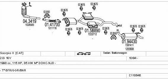 Mts C110646007980 Exhaust system C110646007980