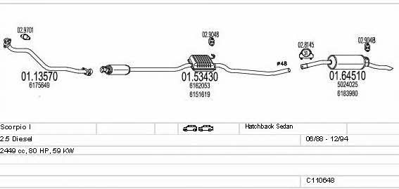  C110648008925 Exhaust system C110648008925