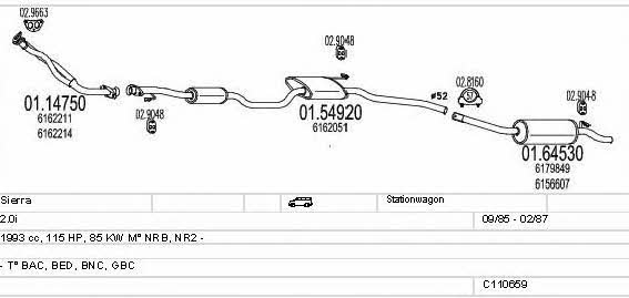  C110659008422 Exhaust system C110659008422