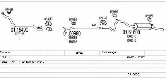 Mts C110666007363 Exhaust system C110666007363