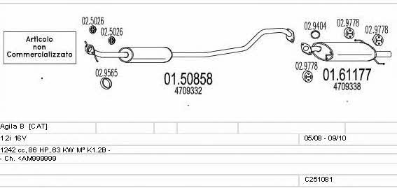  C251081022945 Exhaust system C251081022945