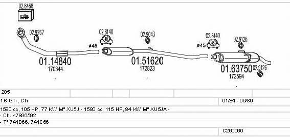 C260060005936 Mts Exhaust system