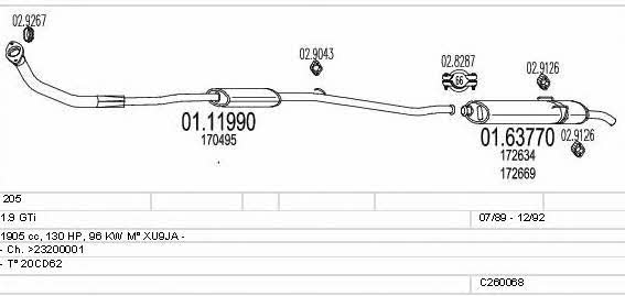 Mts C260068005944 Exhaust system C260068005944