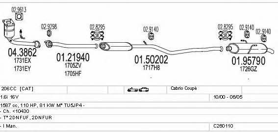  C260110006012 Exhaust system C260110006012