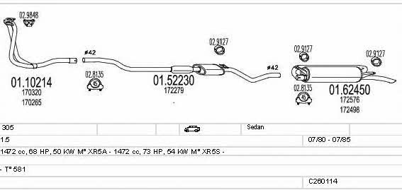  C260114006017 Exhaust system C260114006017