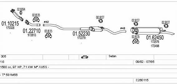 Mts C260115006019 Exhaust system C260115006019