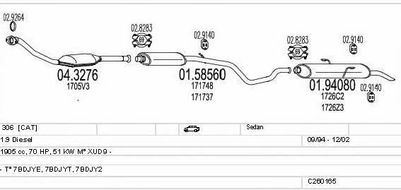  C260165006064 Exhaust system C260165006064