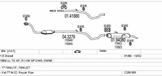  C260166006065 Exhaust system C260166006065