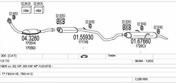 C260168006067 Mts Exhaust system