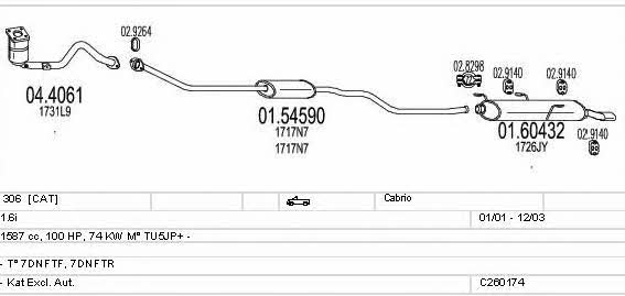 C260174006073 Mts Exhaust system