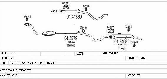  C260187006086 Exhaust system C260187006086