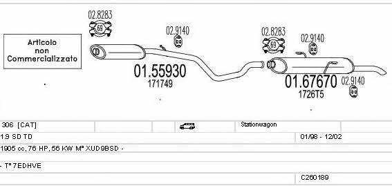 C260189006088 Mts Exhaust system