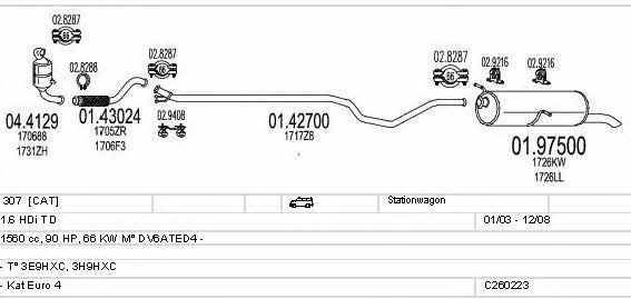 Mts C260223006122 Exhaust system C260223006122 C260223006122 Mts Exhaust system