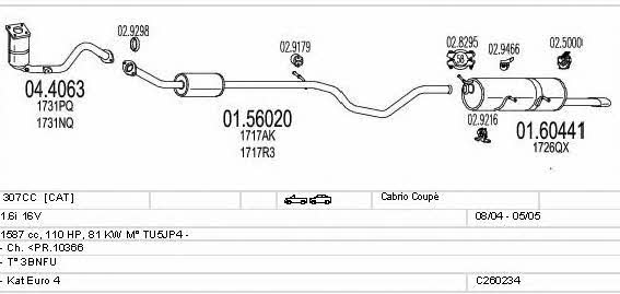 Mts C260234006133 Exhaust system C260234006133