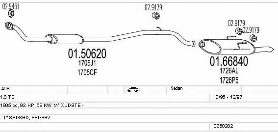 Mts C260282006188 Exhaust system C260282006188 C260282006188 Mts Exhaust system