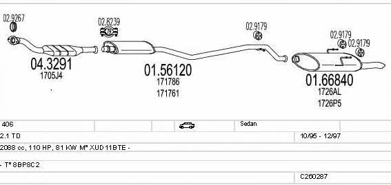 Mts C260287006194 Exhaust system C260287006194