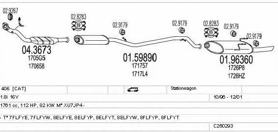Mts C260293006201 Exhaust system C260293006201 C260293006201 Mts Exhaust system