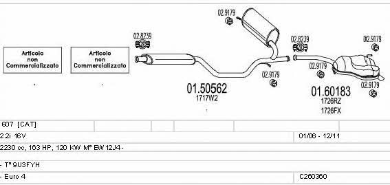 Mts C260360006275 Exhaust system C260360006275