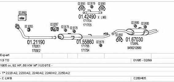 Mts C260405005540 Exhaust system C260405005540