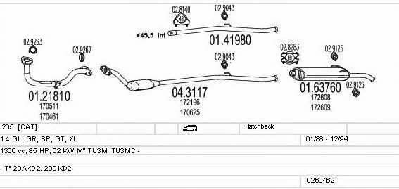 Mts C260462008922 Exhaust system C260462008922