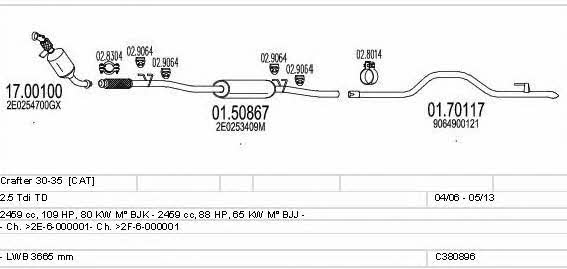 Mts C380896023150 Exhaust system C380896023150