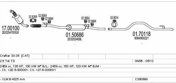 Mts C380899023156 Exhaust system C380899023156