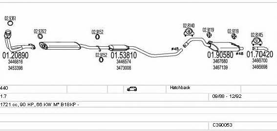  C390053002636 Exhaust system C390053002636