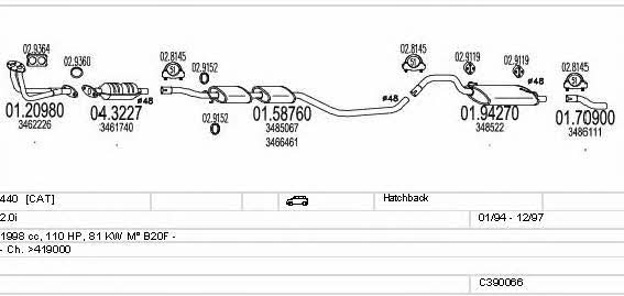  C390066002651 Exhaust system C390066002651