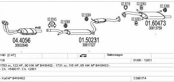 Mts C390174003263 Exhaust system C390174003263
