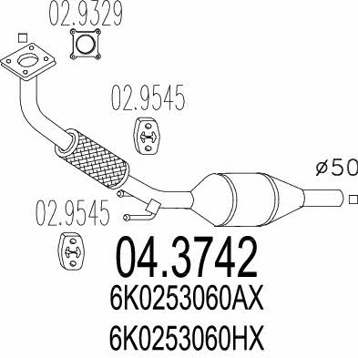 Mts 04.3742 Catalytic Converter 043742