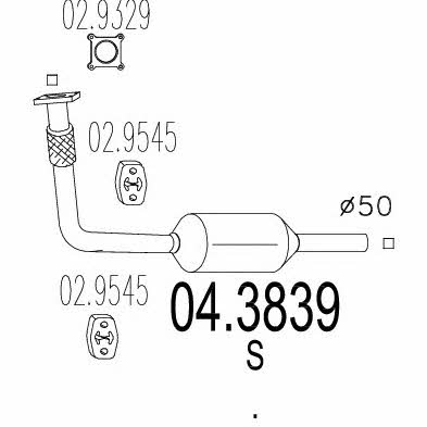 Mts 04.3839 Catalytic Converter 043839
