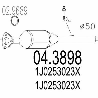 Mts 04.3898 Catalytic Converter 043898