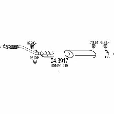 Mts 04.3917 Catalytic Converter 043917