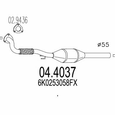 Mts 04.4037 Catalytic Converter 044037