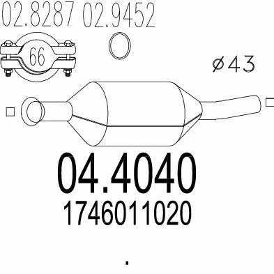 Mts 04.4040 Catalytic Converter 044040