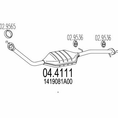 Mts 04.4111 Catalytic Converter 044111