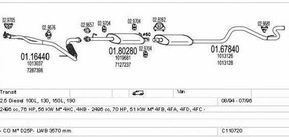  C110720019886 Exhaust system C110720019886