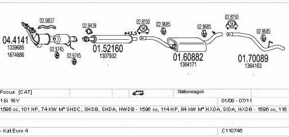 C110746020003 Mts Exhaust system