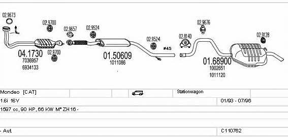 Mts C110762011194 Exhaust system C110762011194