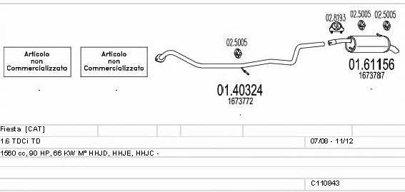 Mts C110843021985 Exhaust system C110843021985