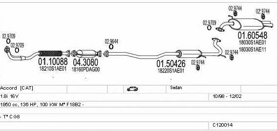 Mts C120014000054 Exhaust system C120014000054