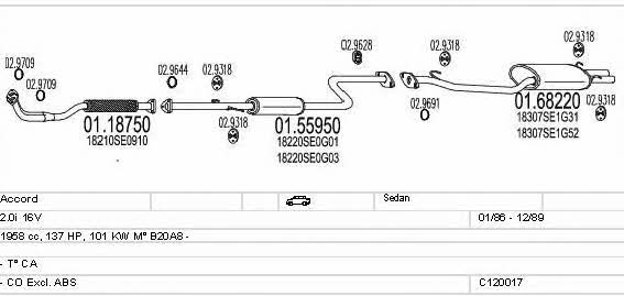  C120017000062 Exhaust system C120017000062