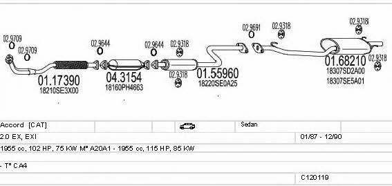 Mts C120119023645 Exhaust system C120119023645