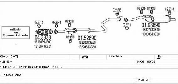 Mts C120128008348 Exhaust system C120128008348 C120128008348 Mts Exhaust system