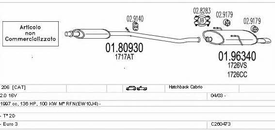 Mts C260473007791 Exhaust system C260473007791