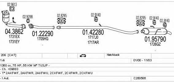 Mts C260586006343 Exhaust system C260586006343