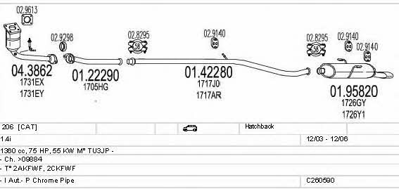 Mts C260590007049 Exhaust system C260590007049